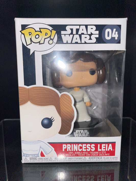 FUNKO POP! Vinyl Bobble-Head Star Wars RARE #04 Princess Leia (Black Box - Non-Error) [VAULTED]