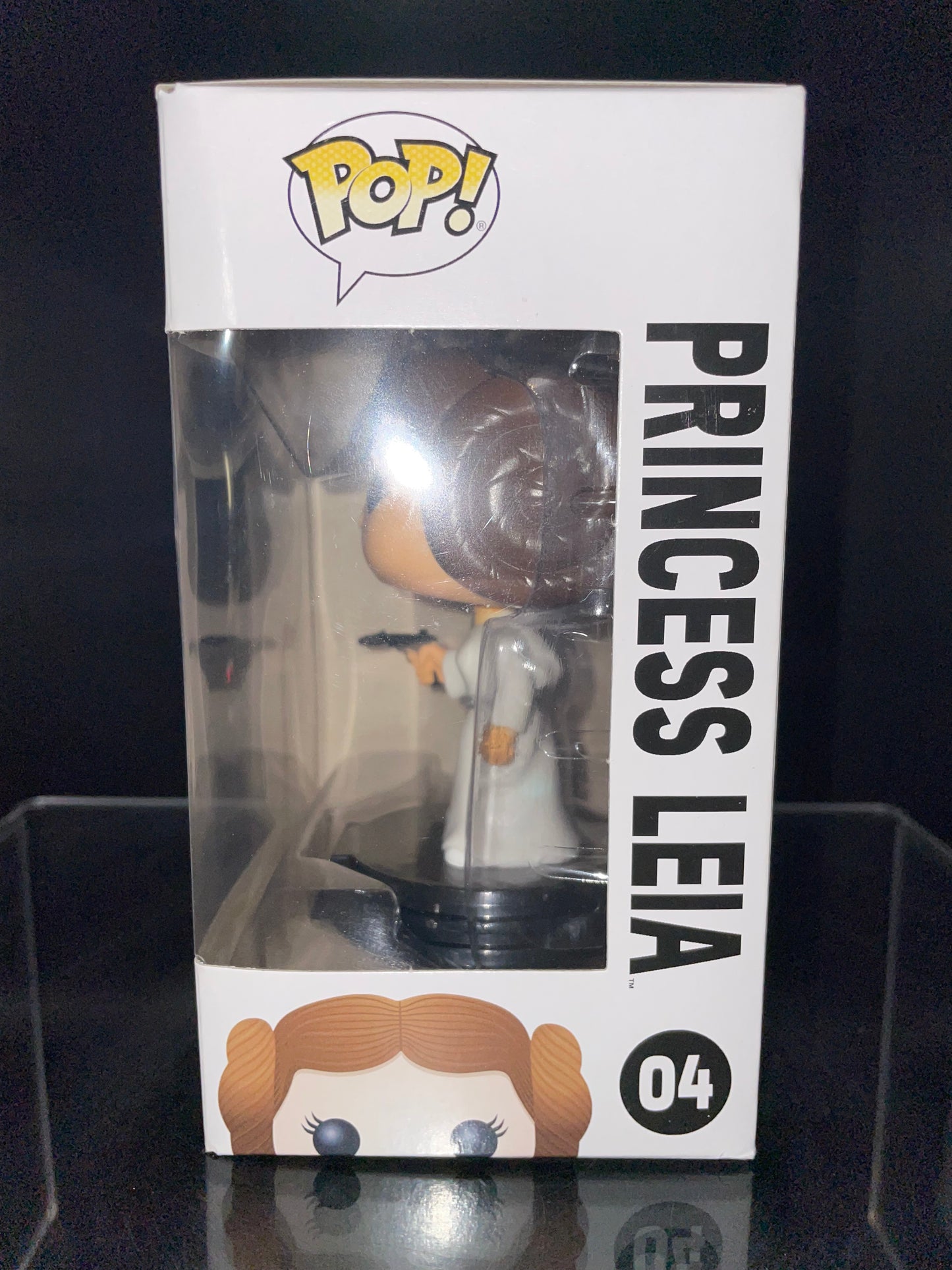 FUNKO POP! Vinyl Bobble-Head Star Wars RARE #04 Princess Leia (Black Box - Non-Error) [VAULTED]