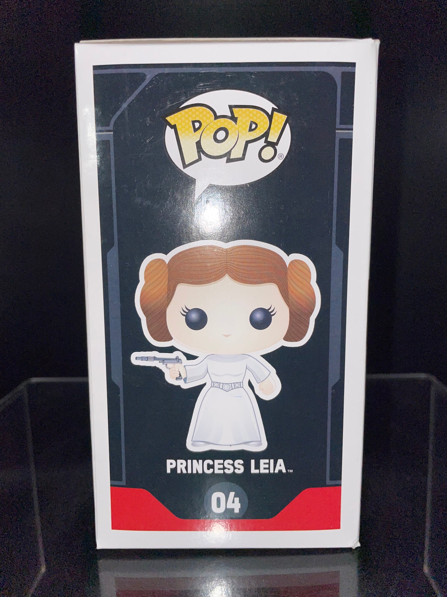 FUNKO POP! Vinyl Bobble-Head Star Wars RARE #04 Princess Leia (Black Box - Non-Error) [VAULTED]