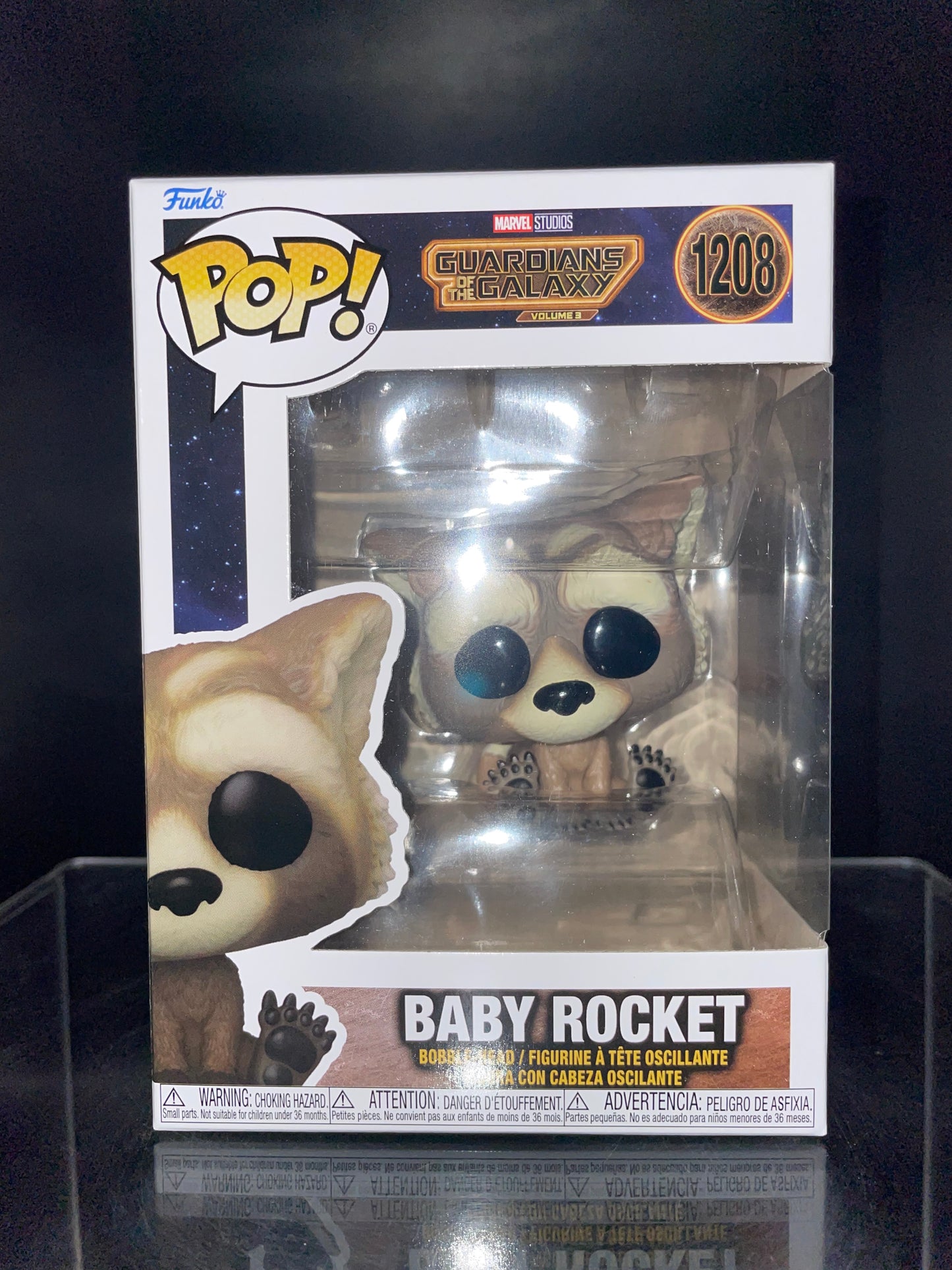 FUNKO POP! Vinyl Marvel RARE Guardians of the Galaxy #1208 Baby Rocket [VAULTED]