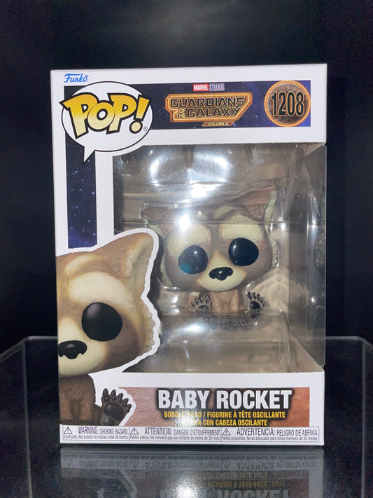 FUNKO POP! Vinyl Marvel RARE Guardians of the Galaxy #1208 Baby Rocket [VAULTED]