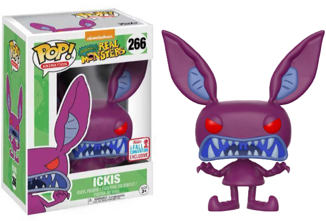 FUNKO POP! Vinyl Animation RARE Aaahhh Real Monsters #266 Ickis (Scary) [Fall Convention] [VAULTED]