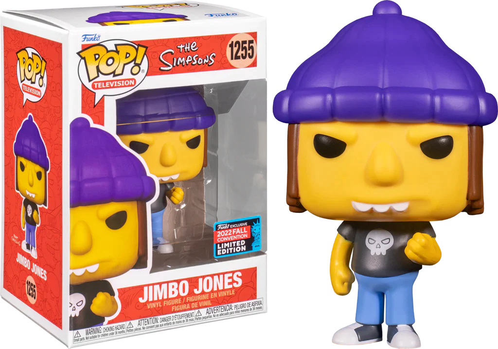 FUNKO POP! Vinyl Television RARE The Simpsons #1255 Jimbo Jones [Fall Convention] [VAULTED]