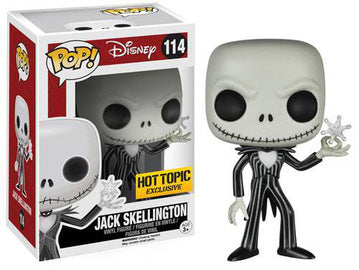 FUNKO POP! Vinyl Disney RARE #114 Jack Skellington (Snowflake) [Hot Topic (Stickerless)] [VAULTED]