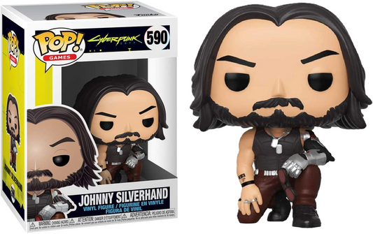 FUNKO POP! Vinyl Games RARE Cyberpunk 2077 #590 Johnny Silverhand (Crouching) [VAULTED]