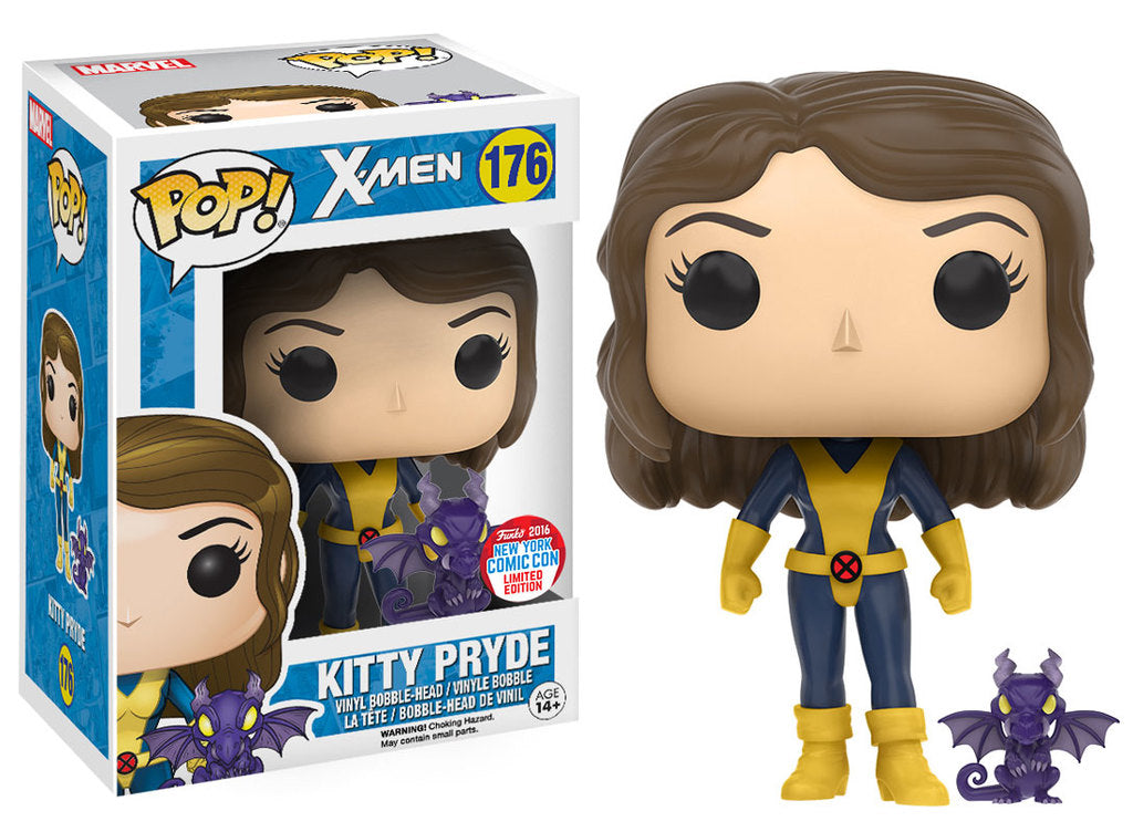 FUNKO POP! Vinyl Bobble-Head RARE X-Men #176 Kitty Pryde (w/ Lockheed) [NYCC] [VAULTED]