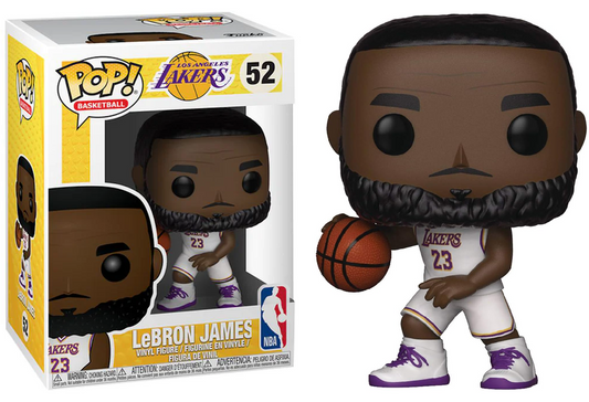 FUNKO POP! Vinyl Basketball RARE NBA #52 LeBron James (Lakers) (White Jersey) [VAULTED]