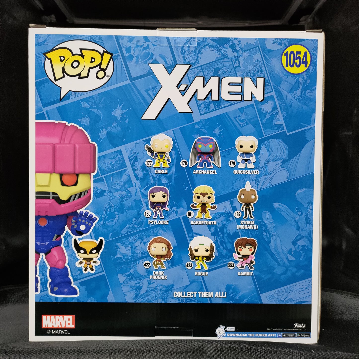 FUNKO POP! Bobble-Head Marvel RARE X-Men #1054 Sentinel with Wolverine (10in Jumbo) (Blacklight) [Funko Special Edition | Chase] [VAULTED]