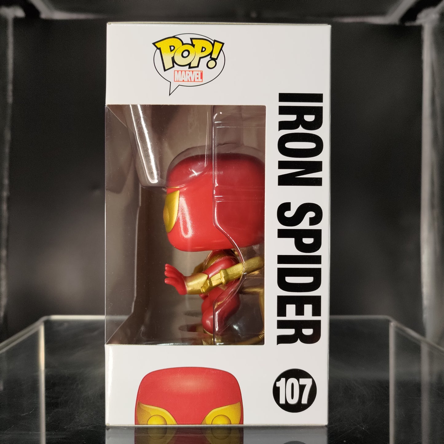 FUNKO POP! Vinyl Bobble-Head Marvel RARE Spider-Man #107 Iron Spider [Walgreens (Stickerless)] [VAULTED]