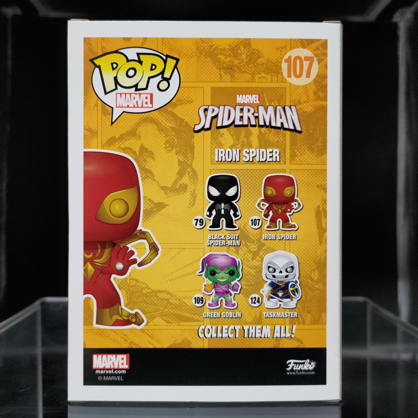 FUNKO POP! Vinyl Bobble-Head Marvel RARE Spider-Man #107 Iron Spider [Walgreens (Stickerless)] [VAULTED]