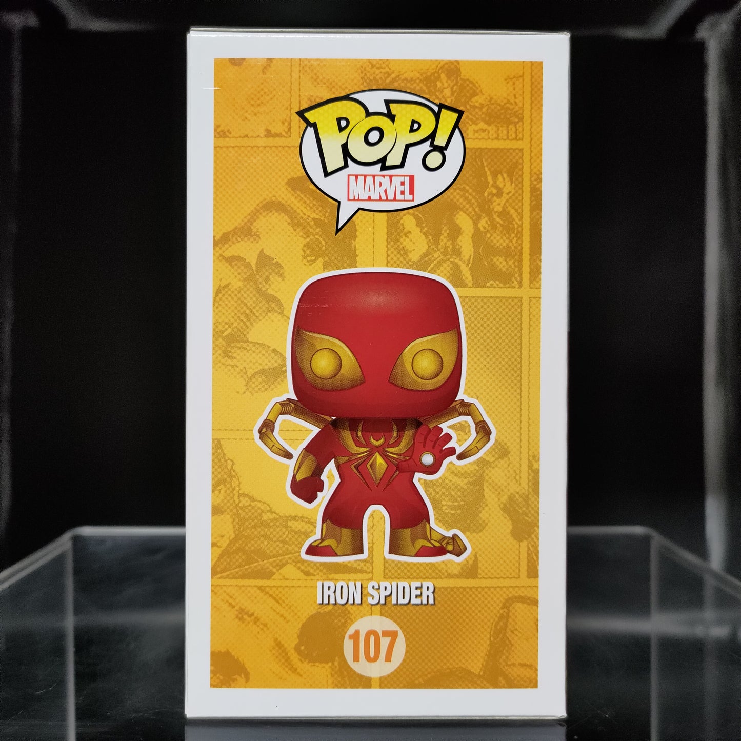 FUNKO POP! Vinyl Bobble-Head Marvel RARE Spider-Man #107 Iron Spider [Walgreens (Stickerless)] [VAULTED]