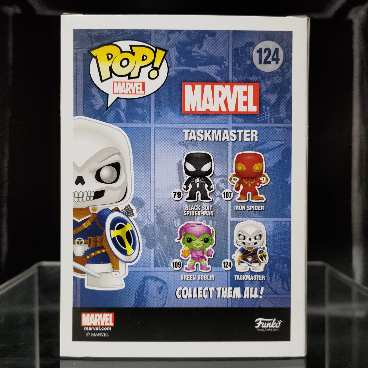 FUNKO POP! Vinyl Bobble-Head Marvel RARE #124 Taskmaster [Walgreens (Stickerless)] [VAULTED]