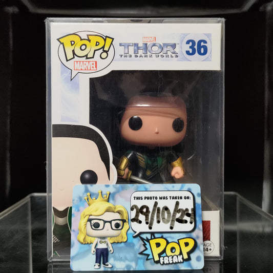 FUNKO POP! Vinyl Marvel RARE Thor The Dark World #36 Loki (without Helmet) [VAULTED]