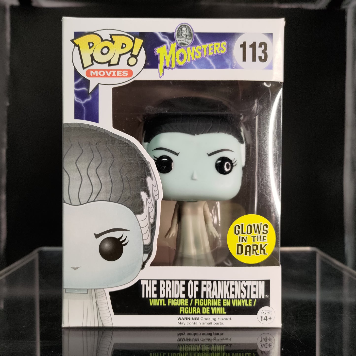 FUNKO POP! Vinyl Movies RARE Monsters #113 The Bride of Frankenstein (GITD) [Hot Topic (Stickerless)] [VAULTED]