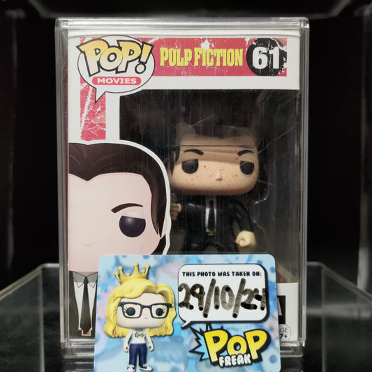 FUNKO POP! Vinyl Movies RARE Pulp Fiction #61 Vincent Vega (Bloody) [SDCC (Stickerless)] [VAULTED]