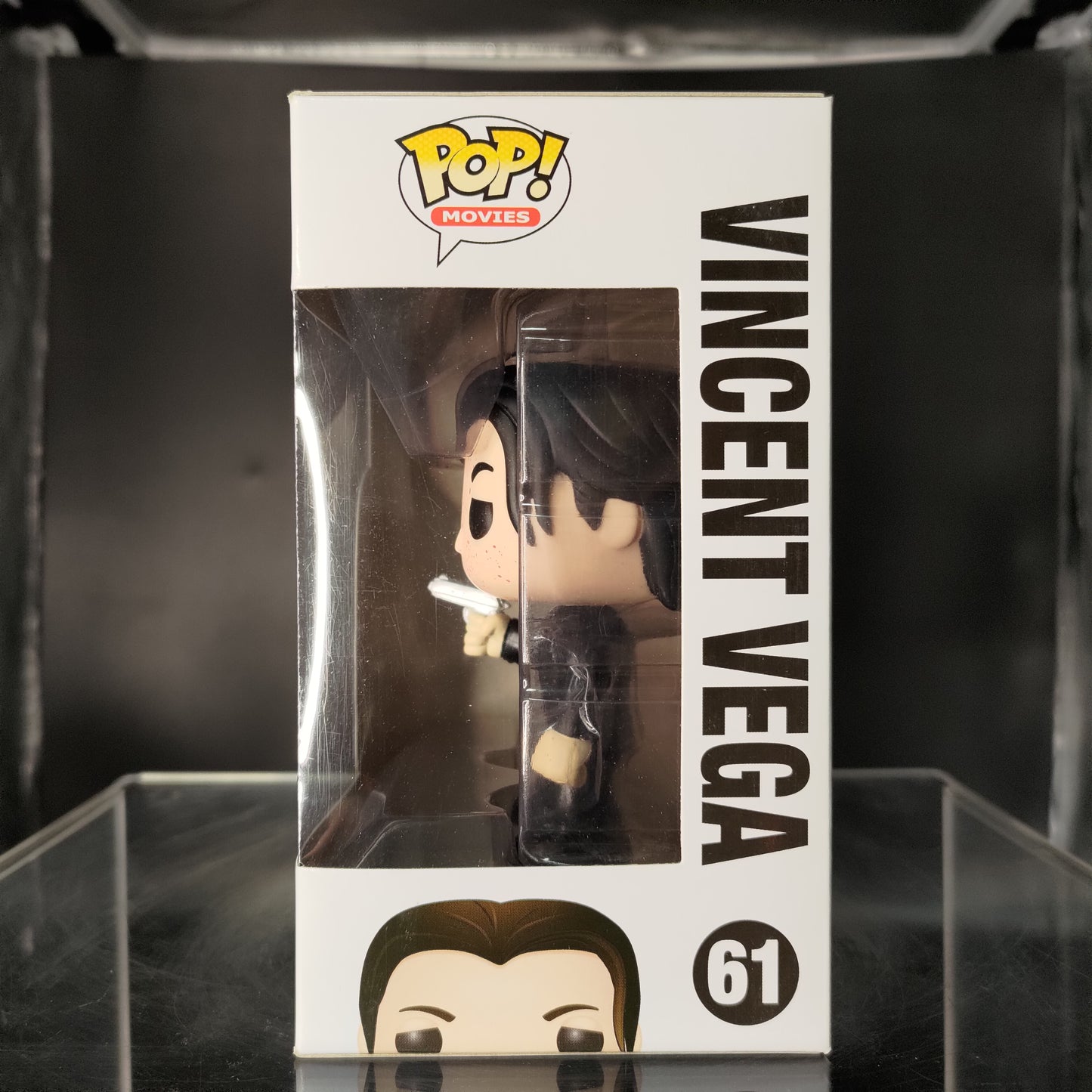 FUNKO POP! Vinyl Movies RARE Pulp Fiction #61 Vincent Vega (Bloody) [SDCC (Stickerless)] [VAULTED]