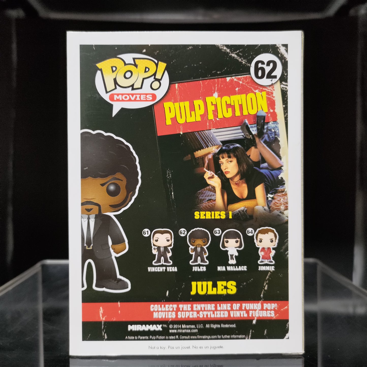 FUNKO POP! Vinyl Movies RARE Pulp Fiction #62 Jules (Bloody) [SDCC (Stickerless)] [VAULTED]