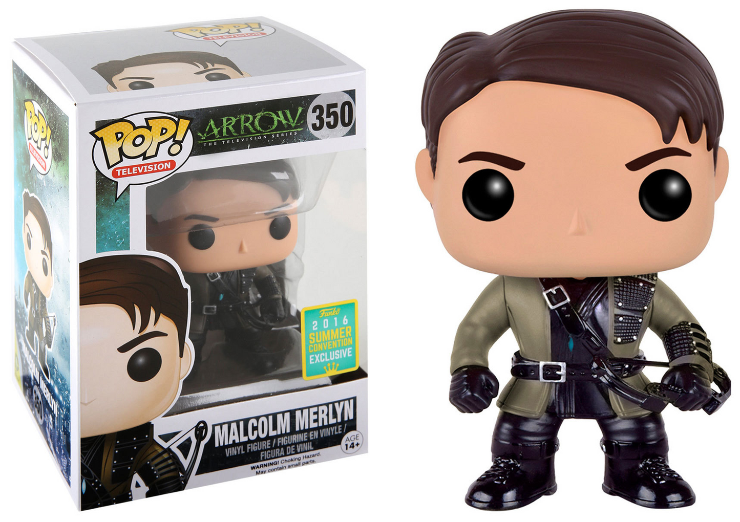 FUNKO POP! Vinyl Television RARE Arrow The Television Series #350 Malcolm Merlyn [Summer Convention] [VAULTED]