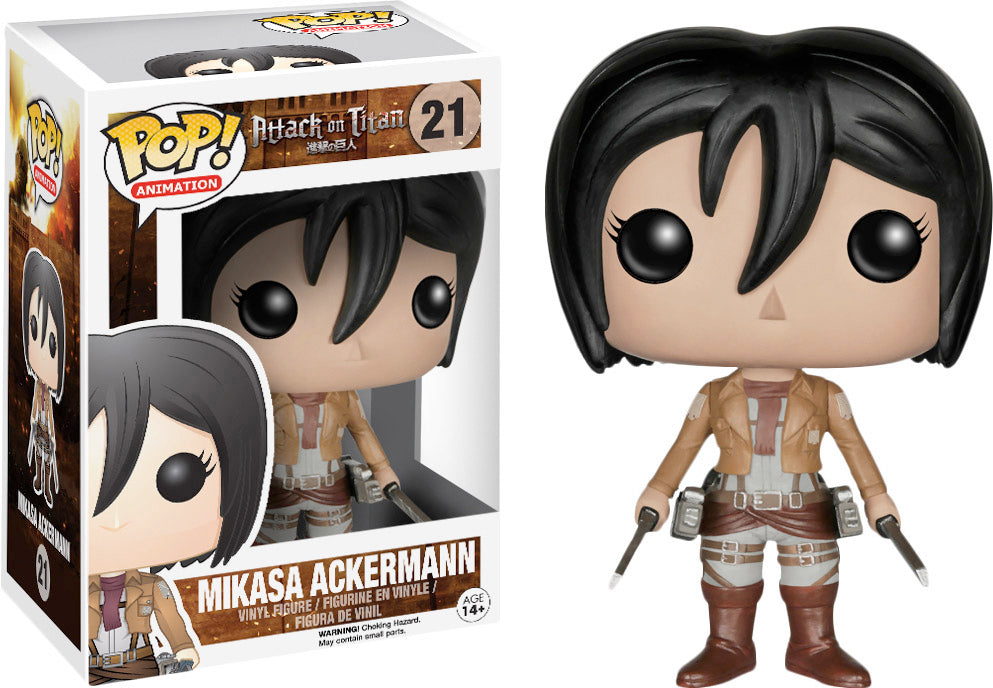 FUNKO POP! Vinyl Animation RARE Attack on Titan #21 Mikasa Ackermann [VAULTED]