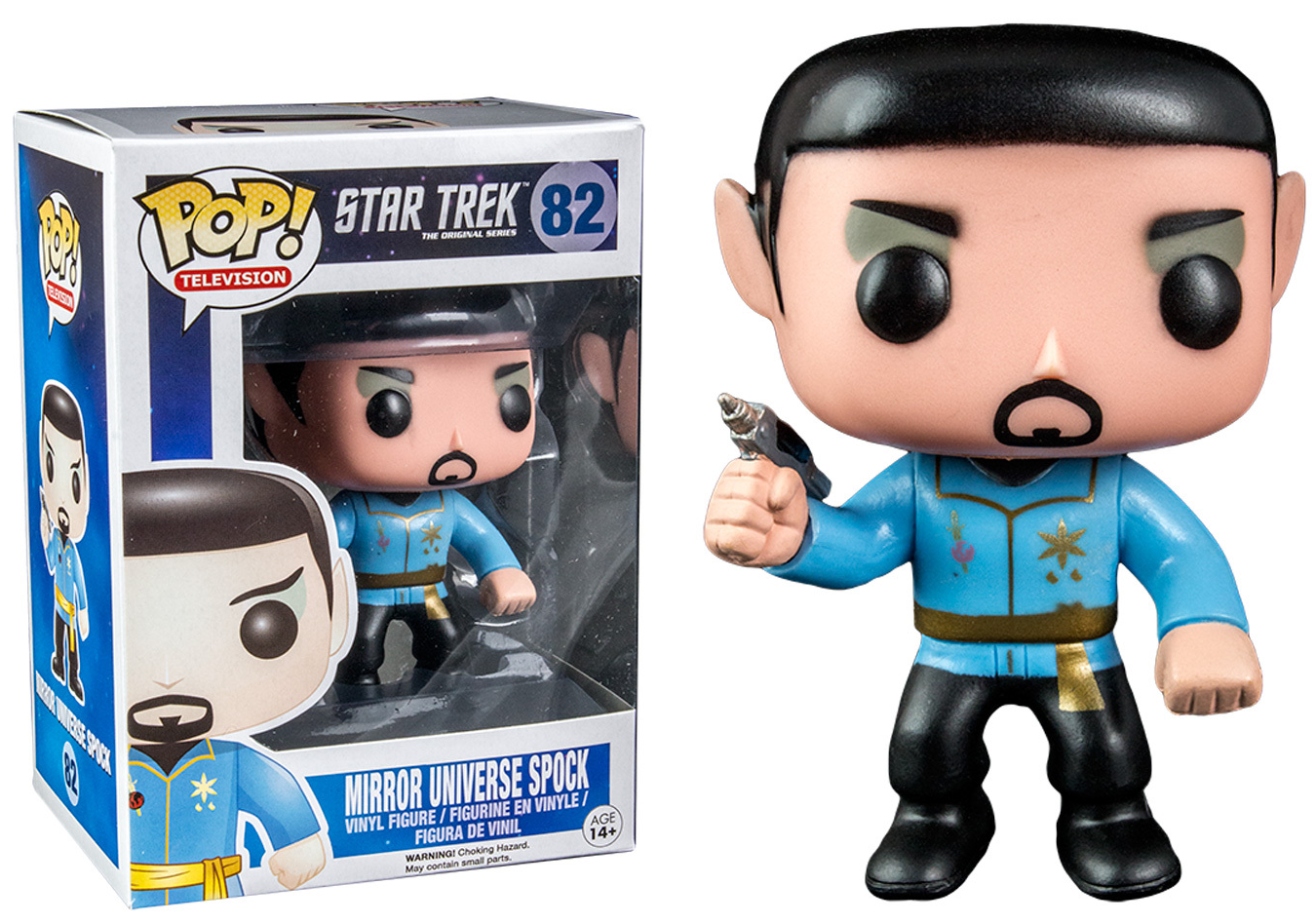 FUNKO POP! Vinyl Television RARE Star Trek The Original Series #82 Mirror Universe Spock [Previews (Stickerless)] [VAULTED]