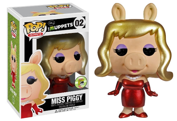 FUNKO POP! Vinyl Muppets RARE The Muppets #02 Miss Piggy (Metallic) [SDCC] [VAULTED]