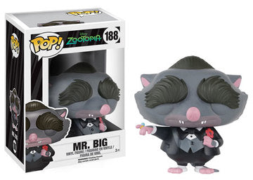 FUNKO POP! Vinyl Disney RARE Zootopia #188 Mr. Big [VAULTED]