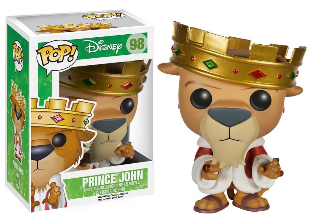 FUNKO POP! Vinyl Disney RARE #98 Prince John (Red Robe w/ Gold Crown) [VAULTED]