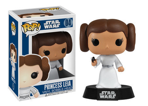 FUNKO POP! Vinyl Bobble-Head Star Wars RARE Princess Leia (Blue Box - 1st Release) [VALUTED]