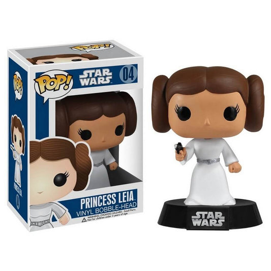 FUNKO POP! Vinyl Bobble-Head Star Wars RARE #04 Princess Leia (Blue Box - 2nd Release) [VAULTED]