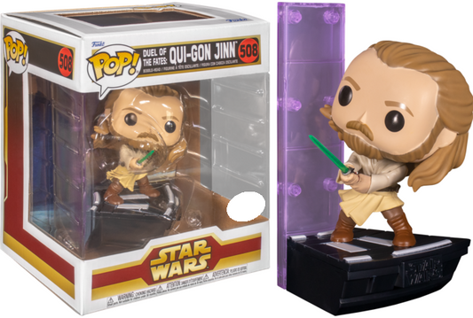 FUNKO POP! Bobble-Head Star Wars RARE #508 Duel of Fates: Qui-Gon Jinn [Funko Special Edition] [VAULTED]