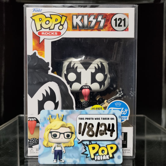 FUNKO POP! Vinyl Rocks RARE KISS #121 The Demon (KISS) (GITD) [Funko Exclusive] [VAULTED]