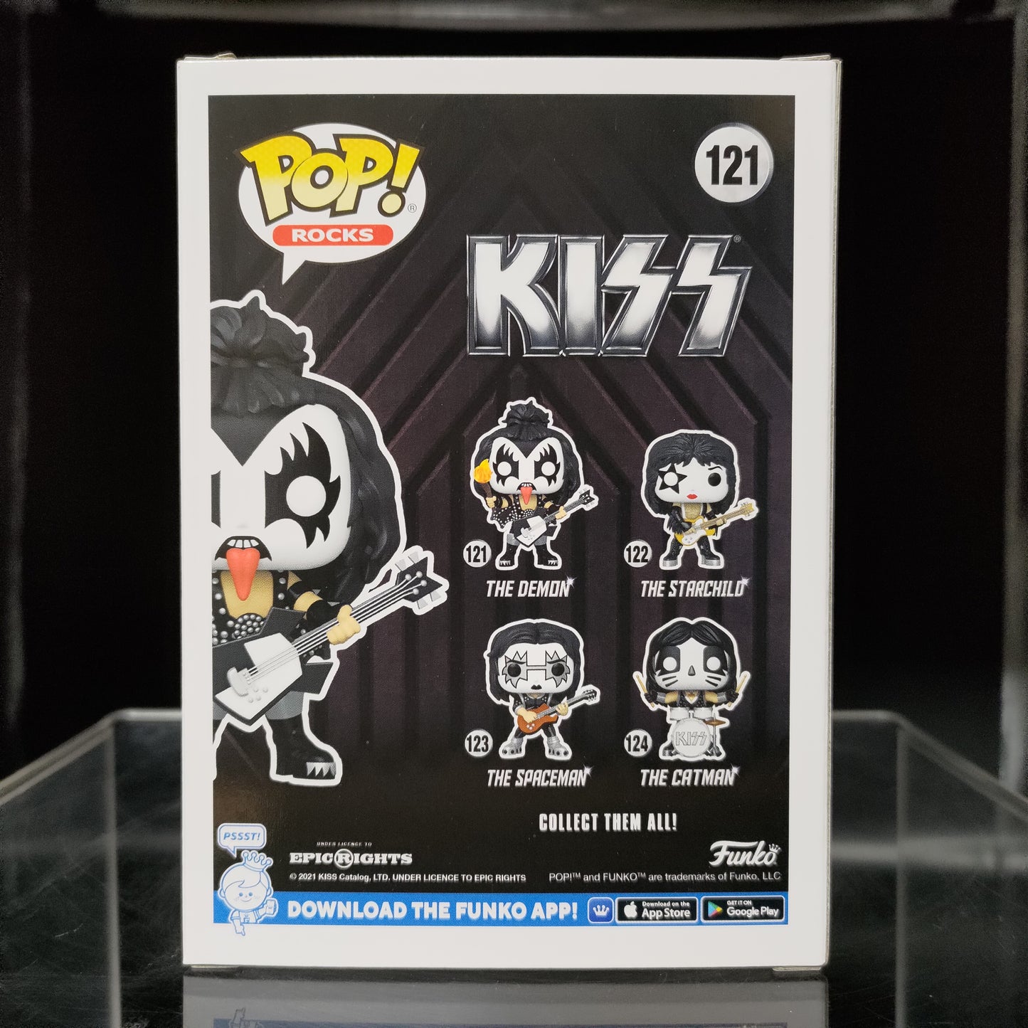 FUNKO POP! Vinyl Rocks RARE KISS #121 The Demon (KISS) (GITD) [Funko Exclusive] [VAULTED]