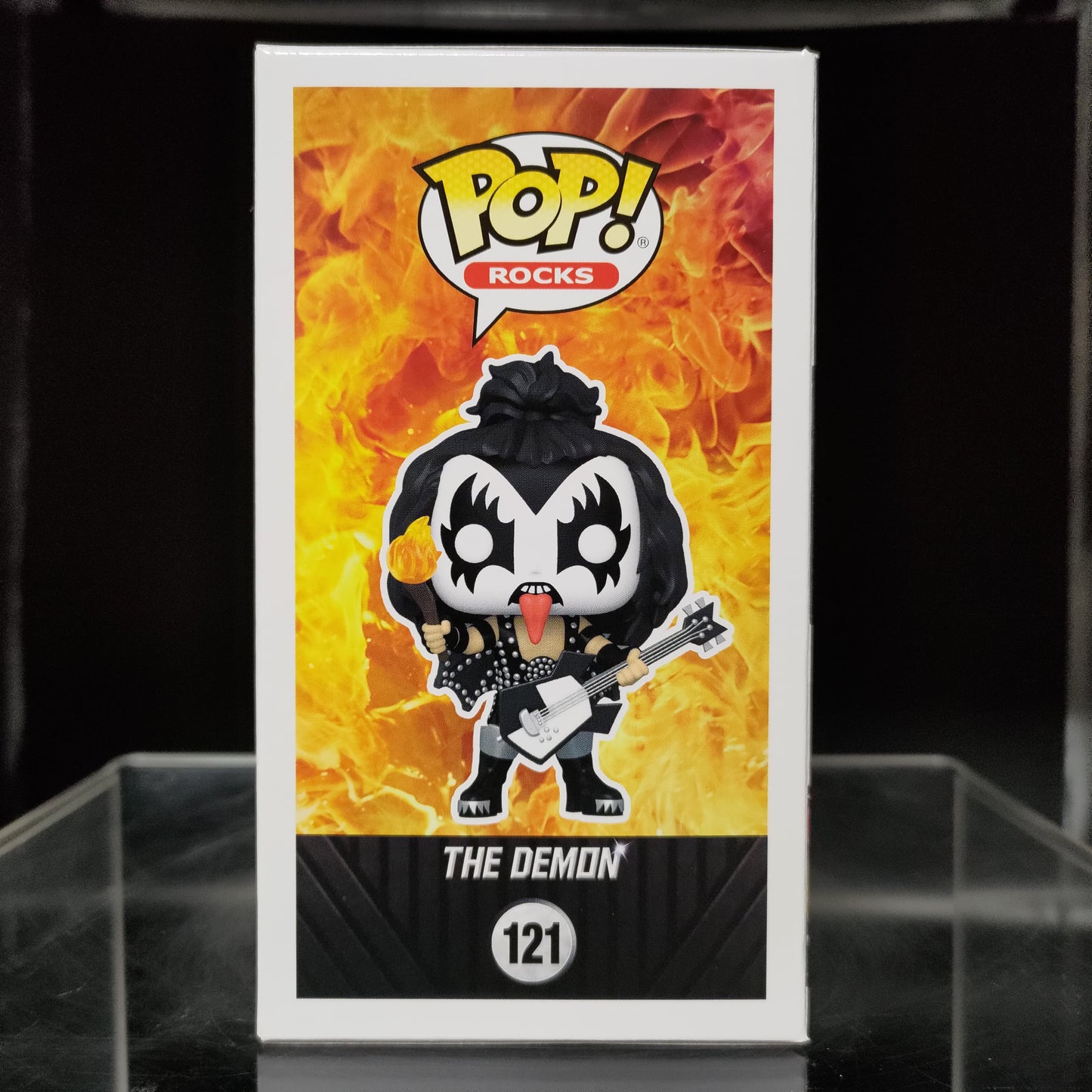 FUNKO POP! Vinyl Rocks RARE KISS #121 The Demon (KISS) (GITD) [Funko Exclusive] [VAULTED]