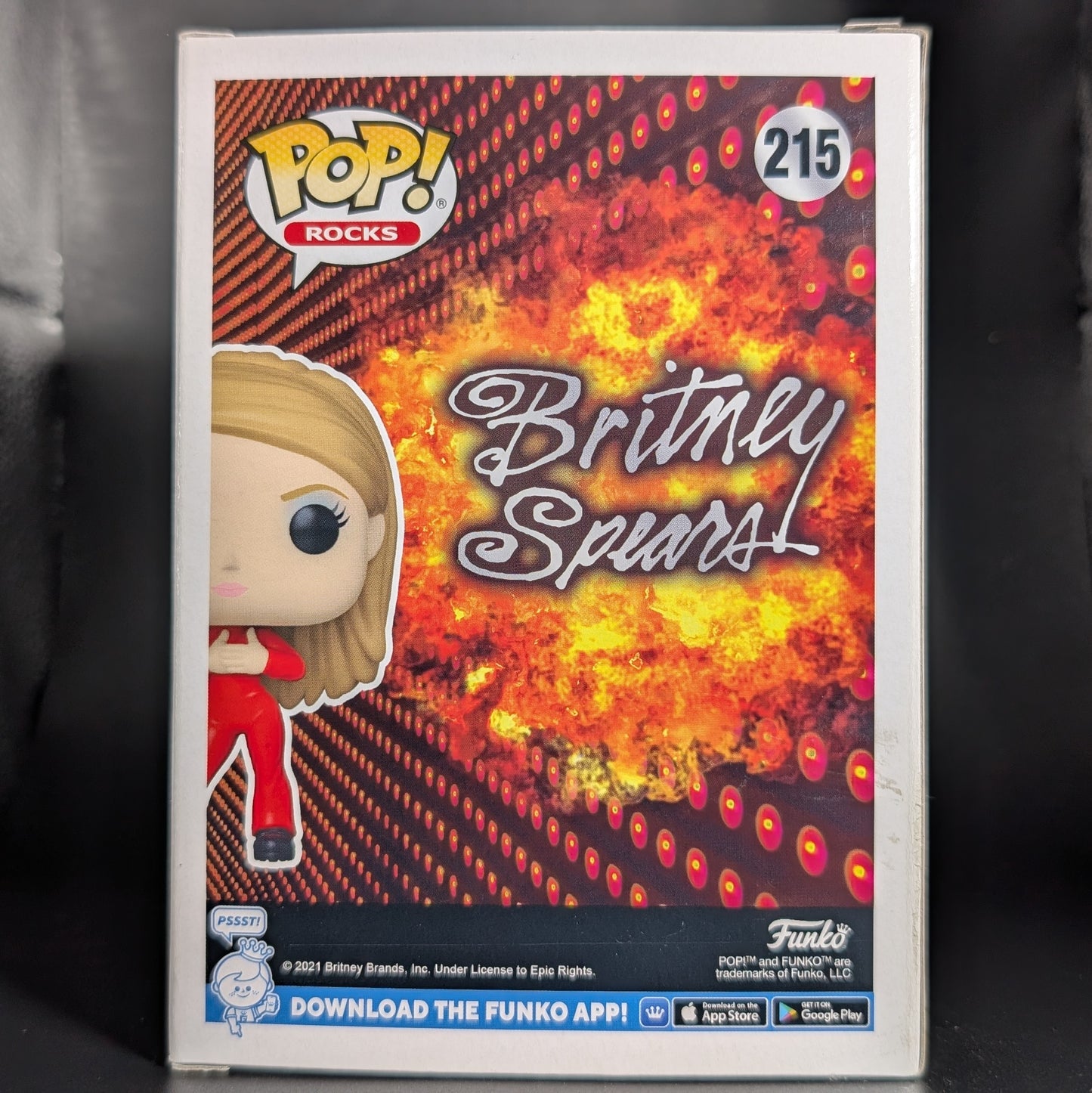 FUNKO POP! Vinyl Rocks RARE Britney Spears #215 Britney Spears (Catsuit) (Glitter) [Diamond Collection | Funko Special Edition] [VAULTED]