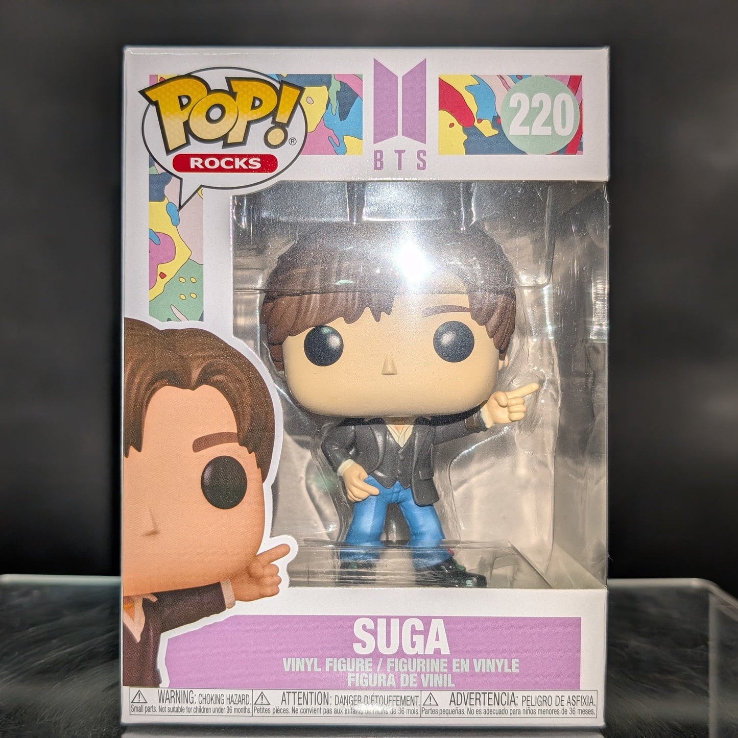 FUNKO POP! Vinyl Rocks RARE BTS #220 Suga (Dynamite) [VAULTED]