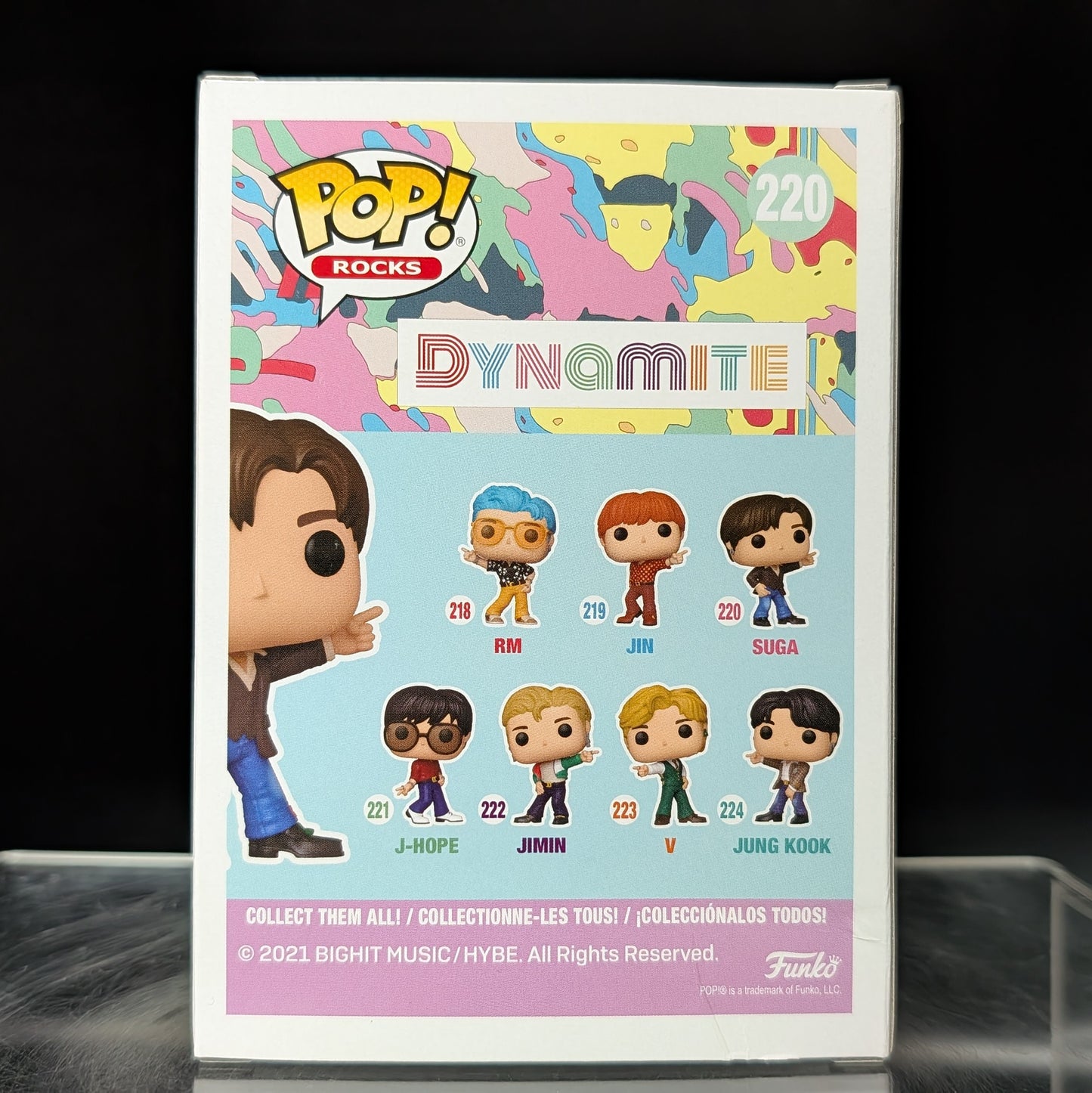 FUNKO POP! Vinyl Rocks RARE BTS #220 Suga (Dynamite) [VAULTED]