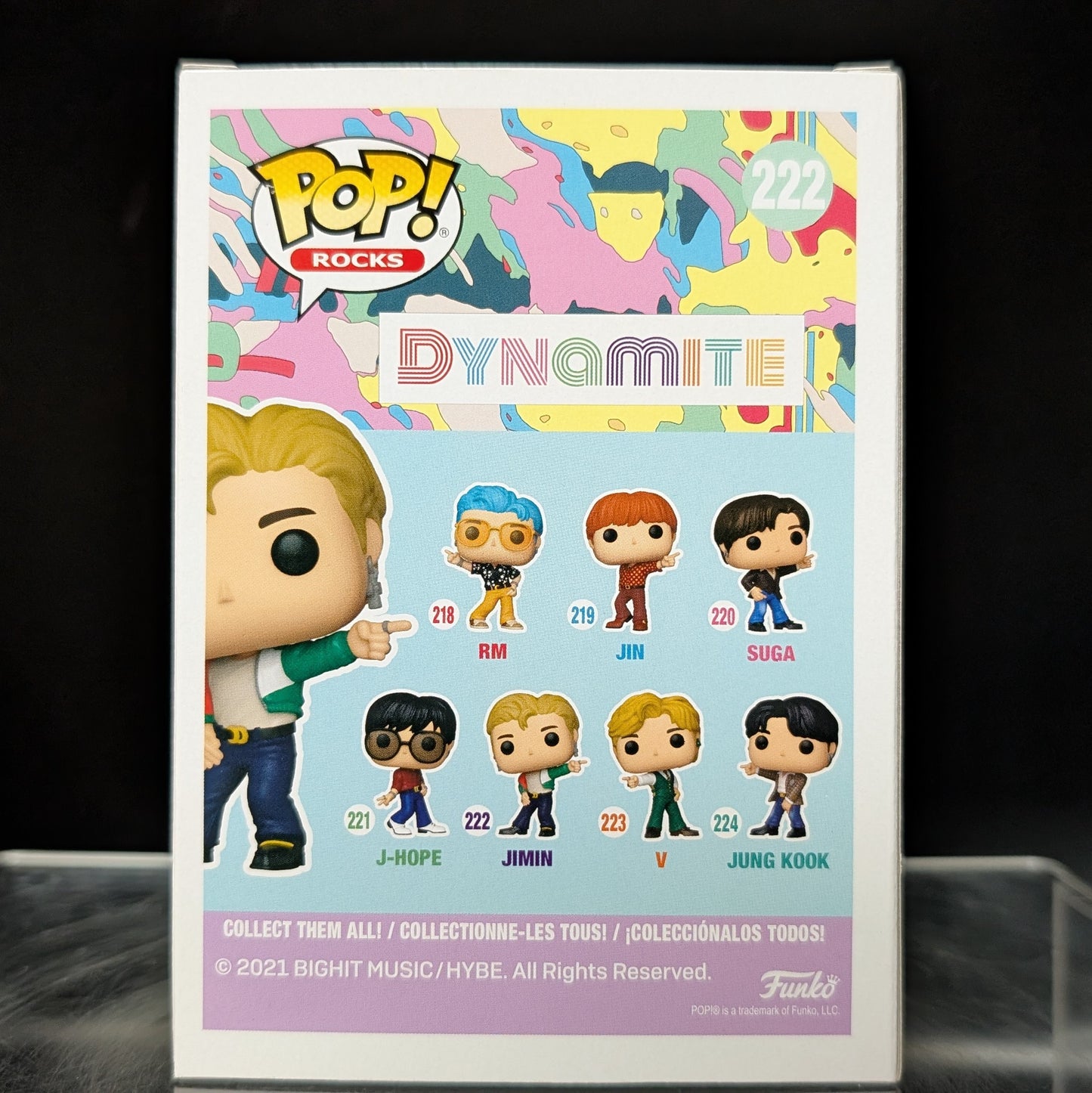 FUNKO POP! Vinyl Rocks RARE BTS #222 Jimin (Dynamite) [VAULTED]