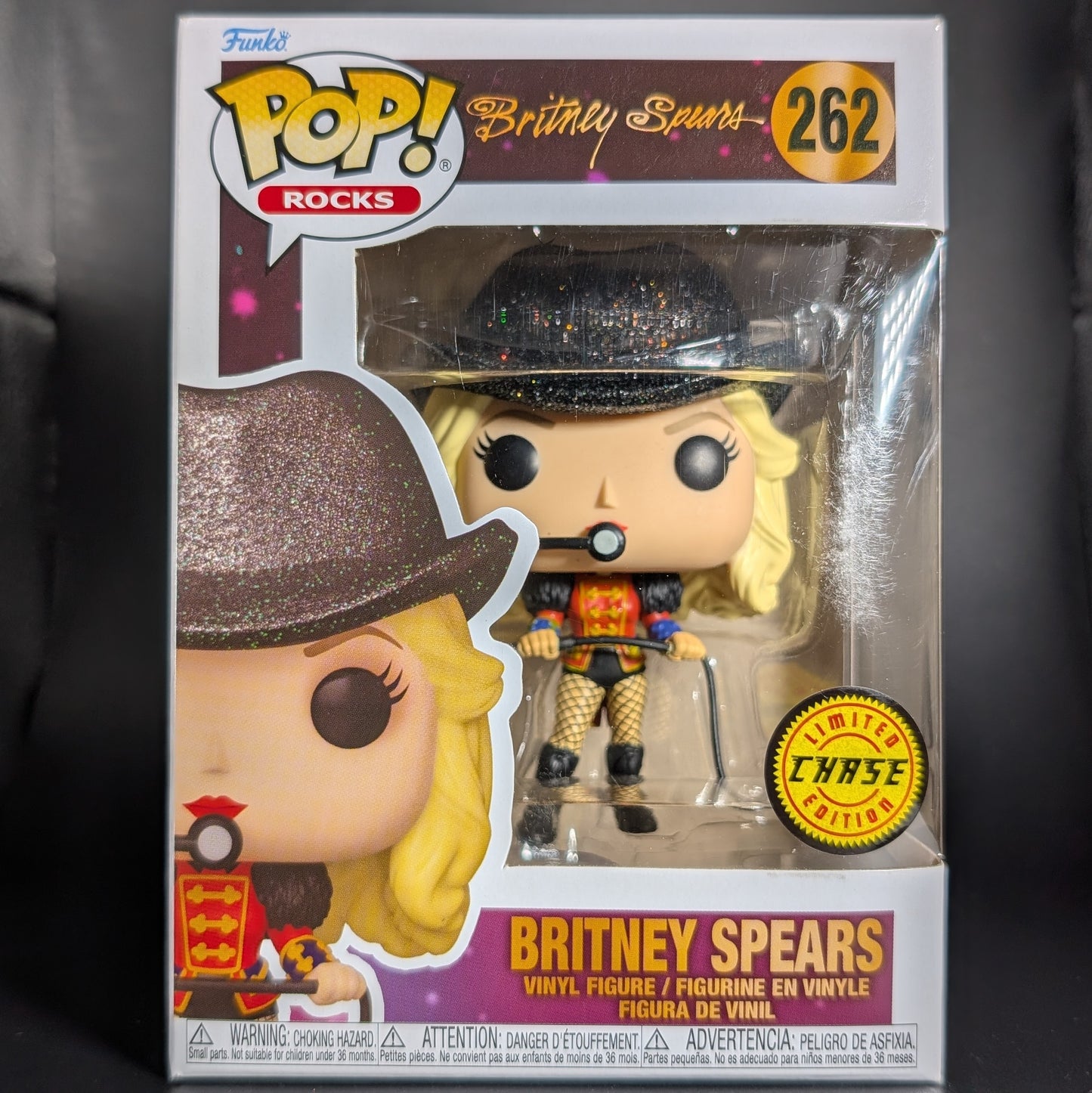 FUNKO POP! Vinyl Rocks RARE Britney Spears #262 Britney Spears (Ringleader w/ Hat) [Chase] [VAULTED]