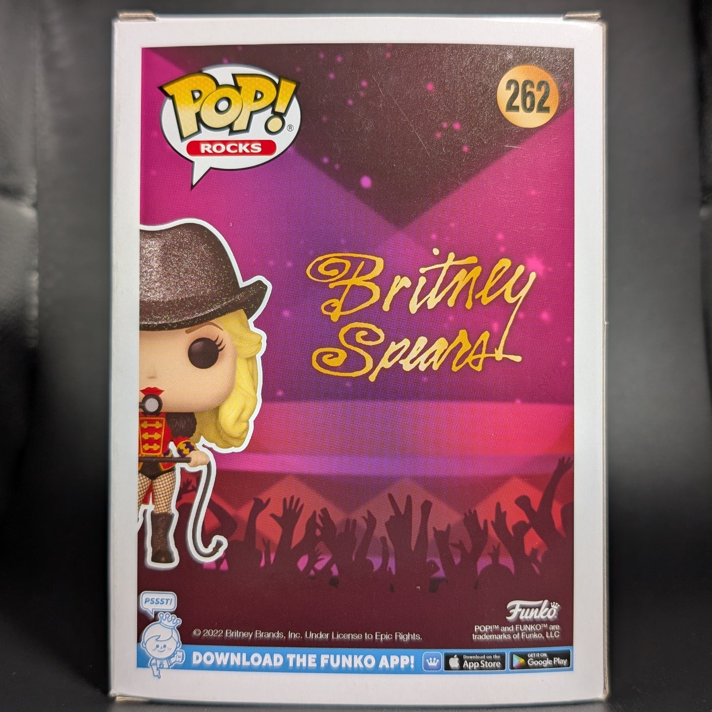 FUNKO POP! Vinyl Rocks RARE Britney Spears #262 Britney Spears (Ringleader w/ Hat) [Chase] [VAULTED]