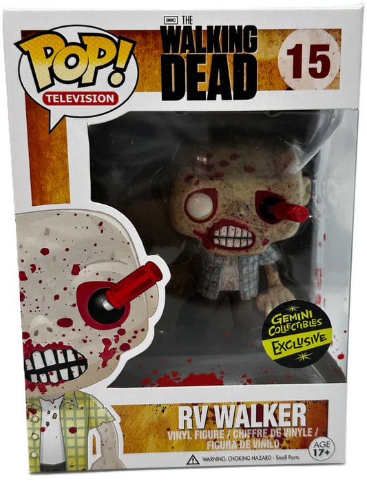 FUNKO POP! Vinyl Television RARE The Walking Dead #15 RV Walker (Bloody) [Gemini Collectibles (Stickerless)] [VAULTED]