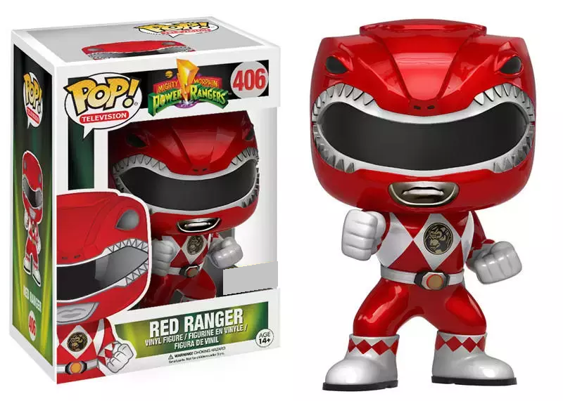 FUNKO POP! Vinyl Television RARE Mighty Morphin Power Rangers #406 Red Ranger (Action Pose) [VAULTED]