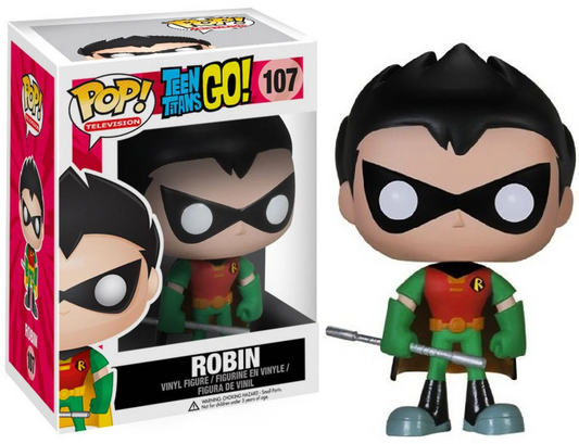 FUNKO POP! Vinyl Television RARE Teen Titans Go! #107 Robin (Teen Titans GO) [VAULTED]