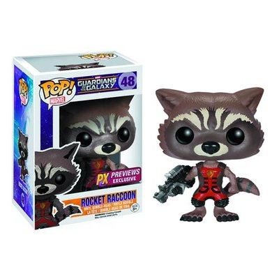 FUNKO POP! Vinyl Bobble-Head Marvel RARE Guardians of the Galaxy #48 Rocket Raccoon (Ravagers Uniform) [Previews (Stickerless)] [VAULTED]