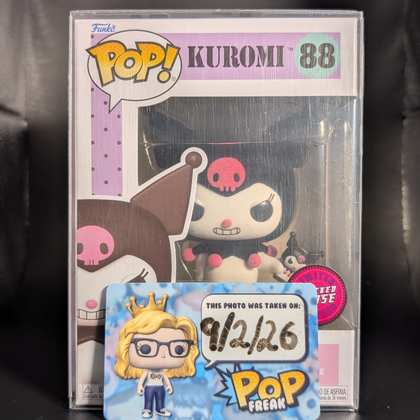FUNKO POP! Vinyl Sanrio RARE #88 Kuromi (Flocked) [Funko Special Edition (Stickerless) | Chase] [VAULTED]