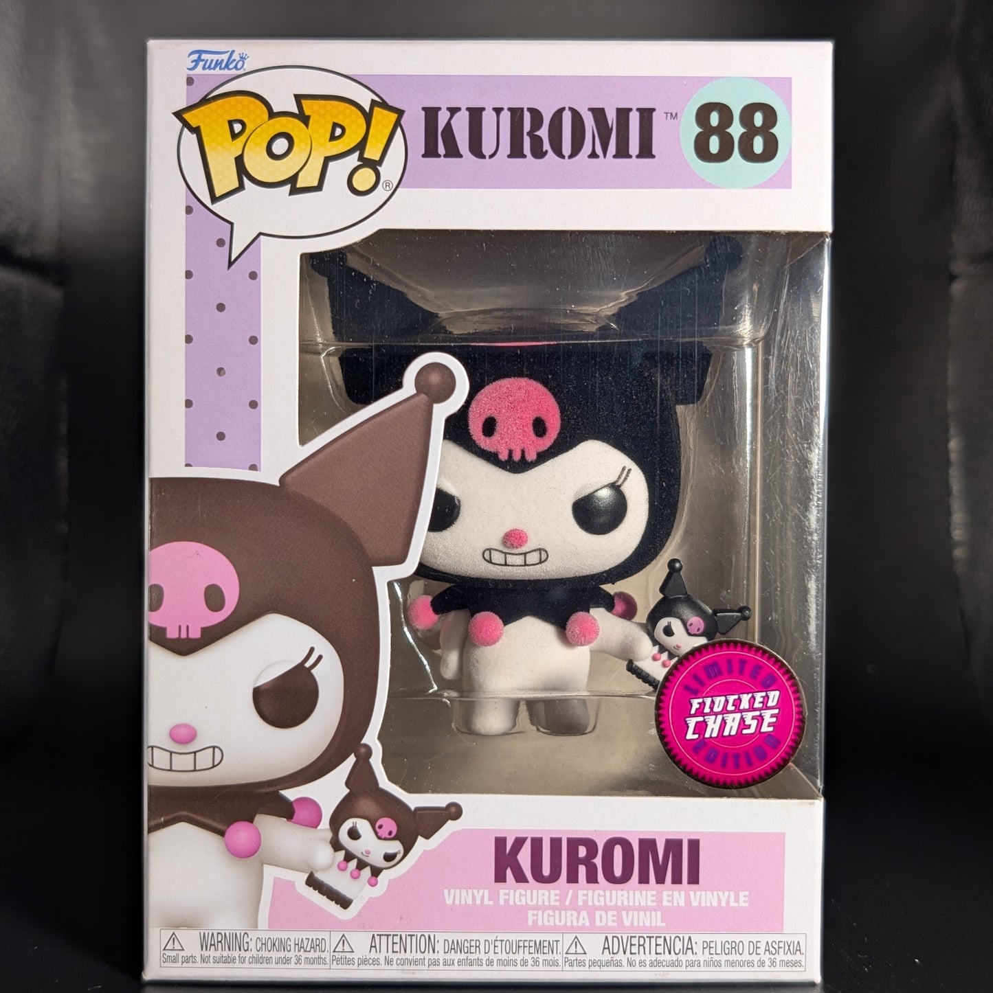 FUNKO POP! Vinyl Sanrio RARE #88 Kuromi (Flocked) [Funko Special Edition (Stickerless) | Chase] [VAULTED]