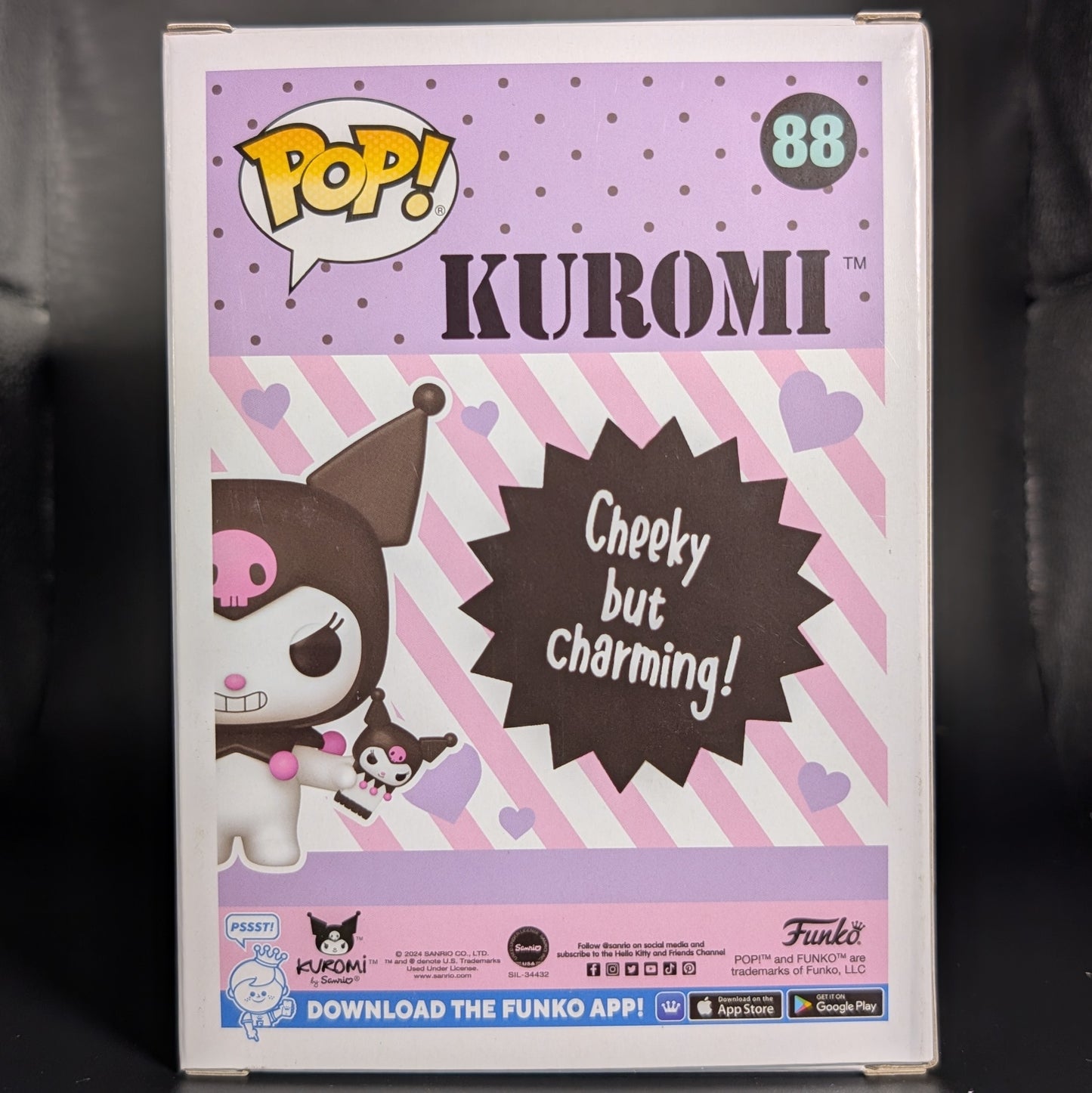 FUNKO POP! Vinyl Sanrio RARE #88 Kuromi (Flocked) [Funko Special Edition (Stickerless) | Chase] [VAULTED]