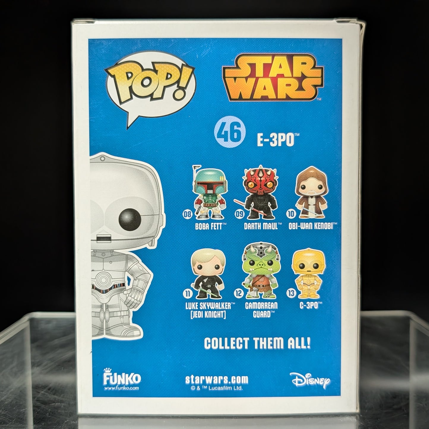 FUNKO POP! Vinyl Bobble-Head RARE Star Wars #46 E-3PO [Galactic Convention] [VAULTED]