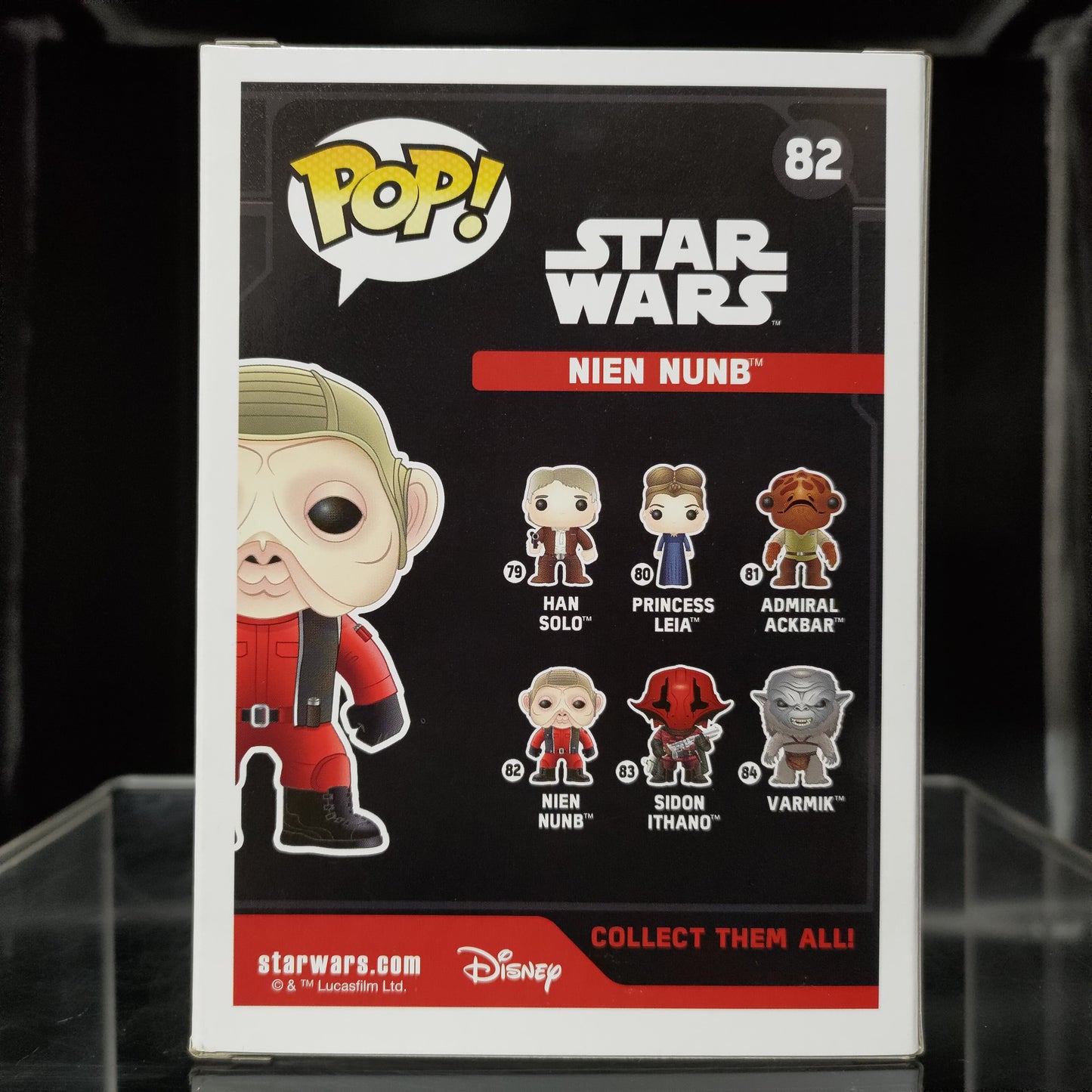 FUNKO POP! Vinyl Bobble-Head Star Wars RARE #82 Nien Nunb [VAULTED]