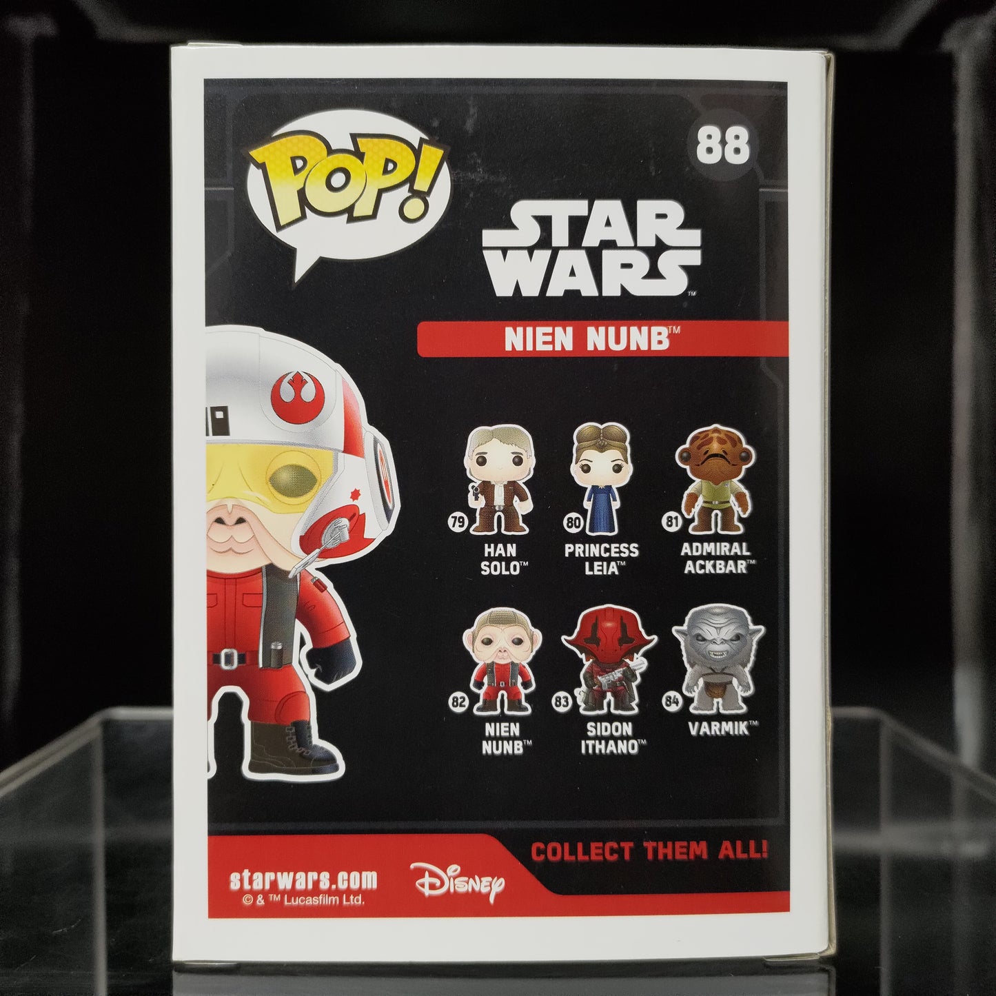 FUNKO POP! Vinyl Bobble-Head Star Wars RARE #88 Nien Nunb (X-Wing Pilot) [EB Games (Stickerless)] [VAULTED]