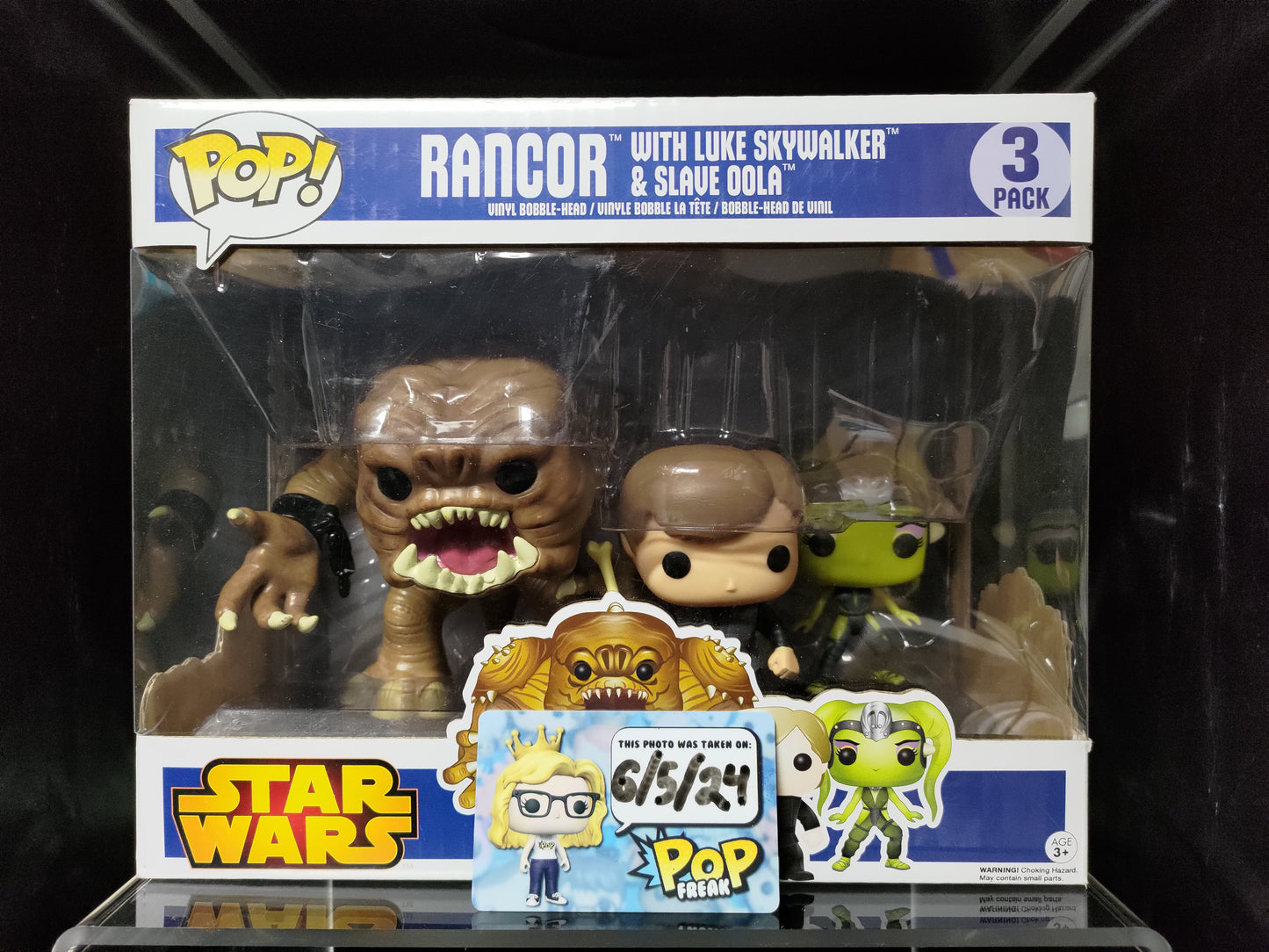 FUNKO POP! Vinyl Bobble-Head Star Wars RARE Rancor, Luke Skywalker, & Oola (3-Pack) [Previews (Stickerless)] [VAULTED]